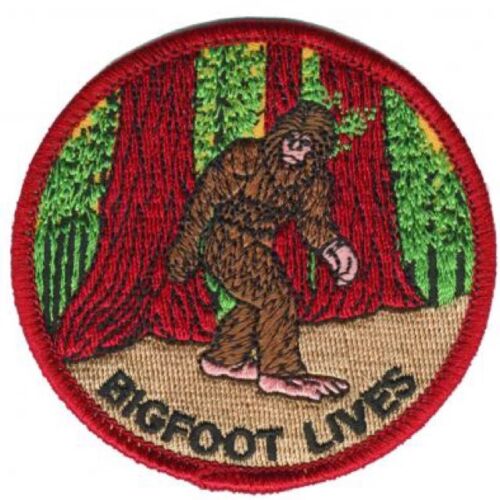 Bigfoot Lives Patch Iron On Sasquatch Forest Souvenir Badge Emblem Applique