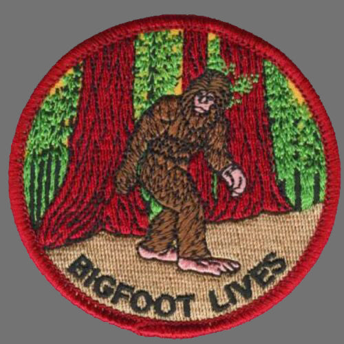 Bigfoot Lives Patch Iron On Sasquatch Forest Souvenir Badge Emblem Applique