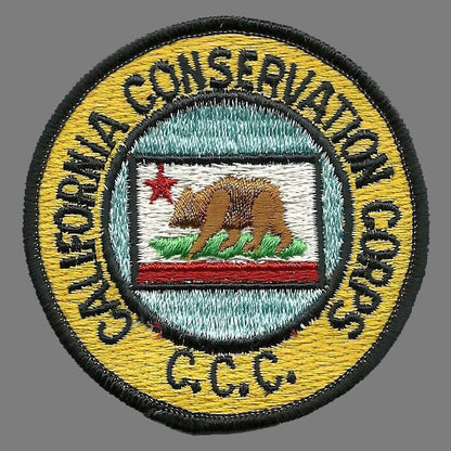 California Patch - California Conservation Corps - CCC Souvenir Badge Emblem Applique