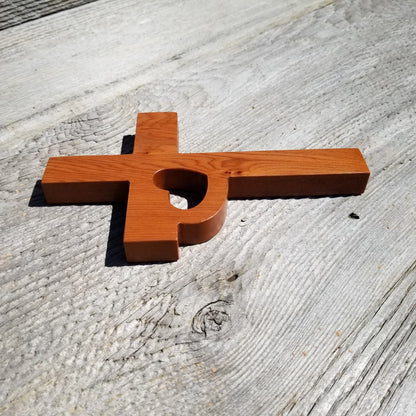 Wood Wall Cross - Wooden Cross - Wall Cross - Heart Cross 7 Inch