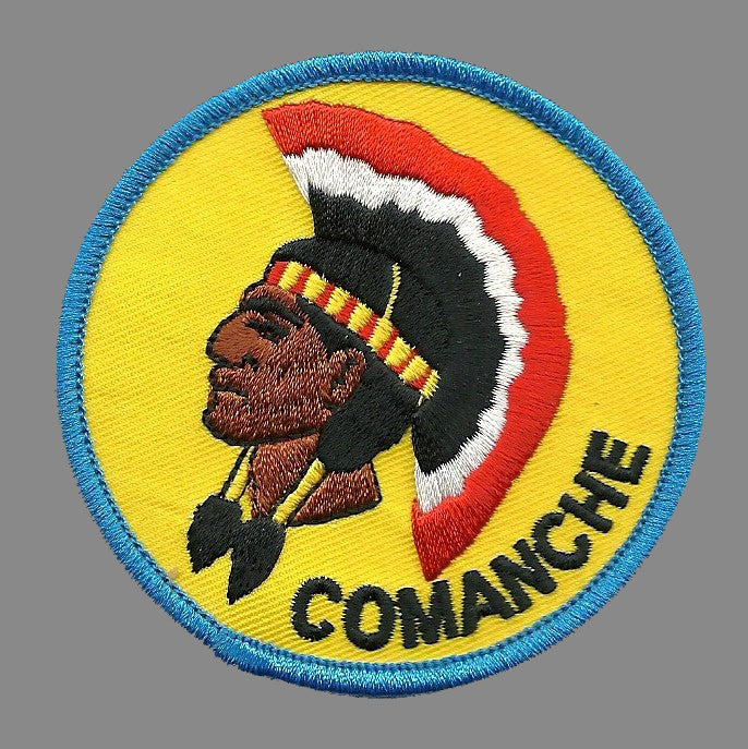 Vintage Comanche Patch - Native American Indian Collectible Iron On Souvenir