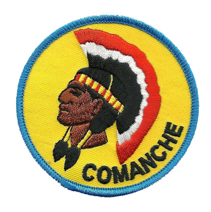 Vintage Comanche Patch - Native American Indian Collectible Iron On Souvenir