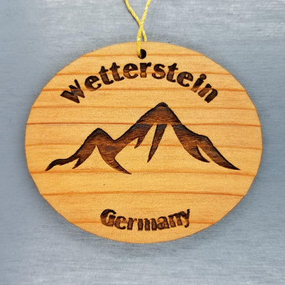 Wetterstein Germany Ornament - Handmade Wood Ornament - Souvenir - Mountains Northern Limestone Alps