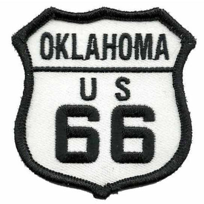 Oklahoma Patch - Route 66 Patch – Iron On US Road Sign – OK Souvenir Travel 2.5"