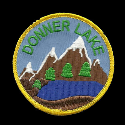 Donner Lake Patch - Iron On California Souvenir - Mountains Badge Emblem