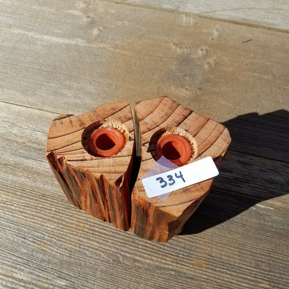 Redwood Salt and Pepper Shakers Set Souvenir California Handmade Rustic Unique Shape Handcrafted Wood Shakers Set #334