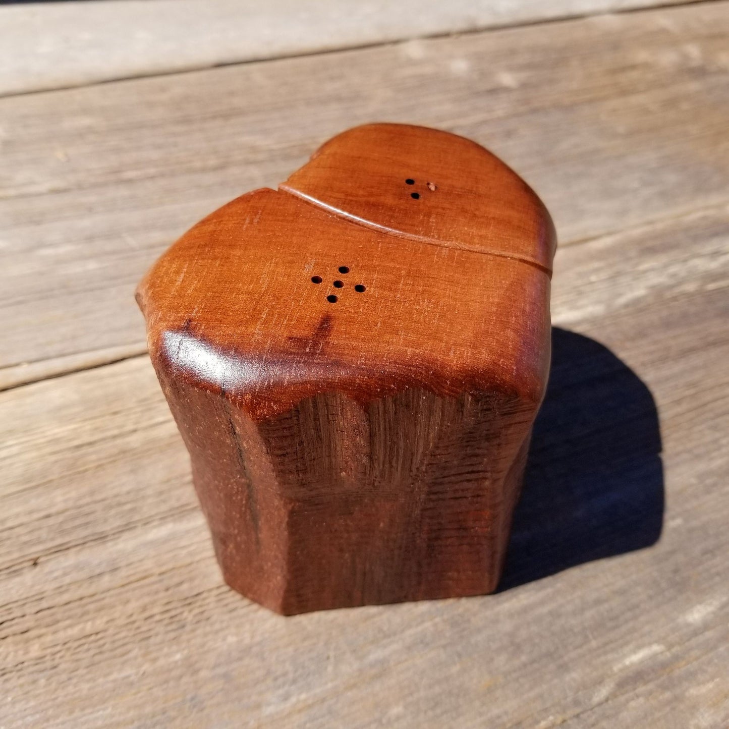 Salt and Pepper Shakers Set California Rustic Redwood Handmade #383 Lodge Theme Manly Gift Engagement Gift