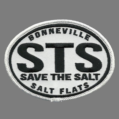 Bonneville Salt Flats – Utah Patch – Save the Salt STS – Wendover Utah Souvenir – Travel Patch – Iron On – Applique 3.5" Oval