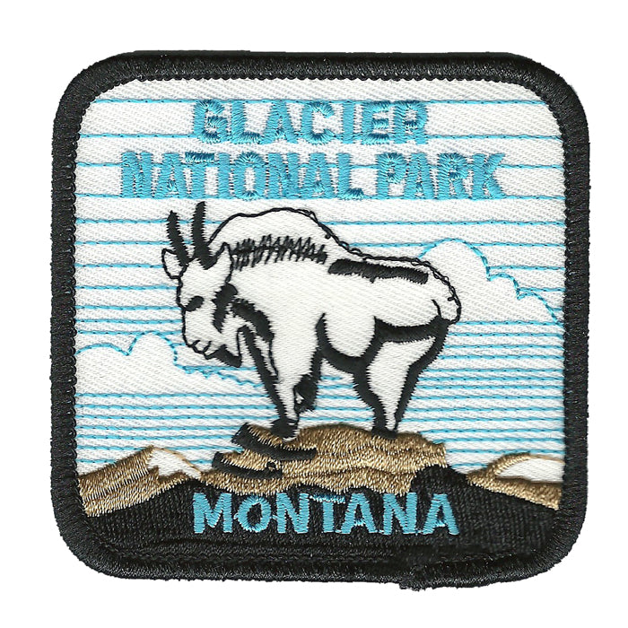 Glacier National Park Patch Iron On - Montana Souvenir Badge Emblem Applique
