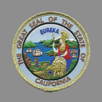 Great California State Seal Iron on Patch Souvenir Badge Emblem Applique
