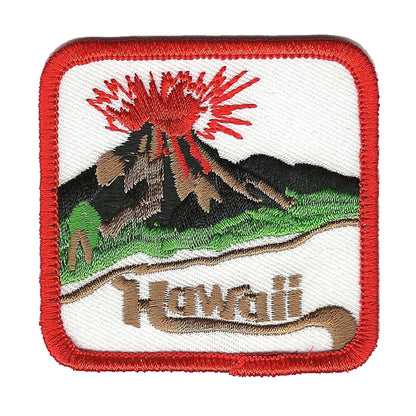 Hawaii Volcano Patch Iron On Hawaiian Islands Souvenir Badge Emblem Applique
