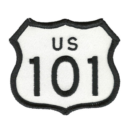 US 101 Highway Sign Patch Iron On Souvenir Badge Emblem Applique