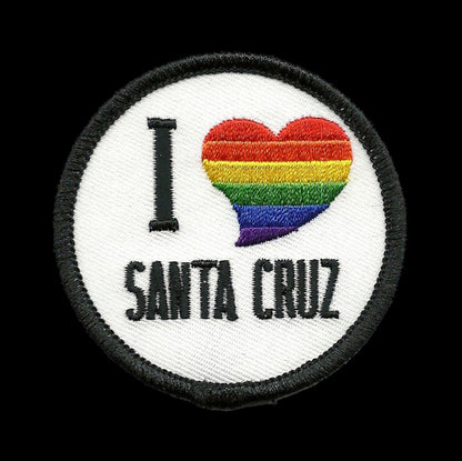 Santa Cruz Iron On Patch - I Heart Santa Cruz - California Souvenir Badge Emblem