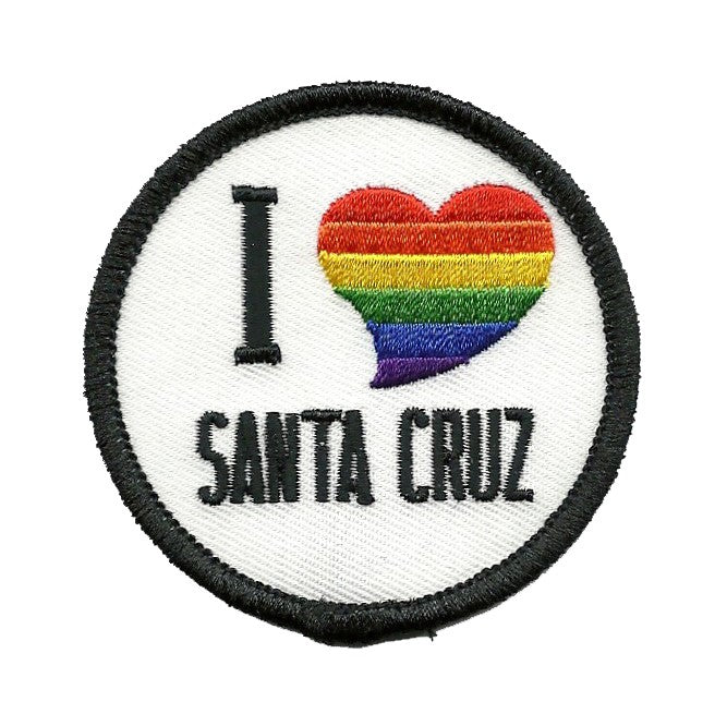 Santa Cruz Iron On Patch - I Heart Santa Cruz - California Souvenir Badge Emblem