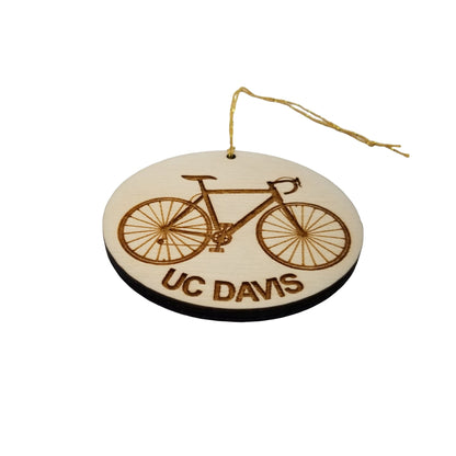 Santa Barbara Wood Ornament - UC Santa Barbara Mens Bike or Bicycle - Handmade Wood Ornament Made in USA Christmas Decor