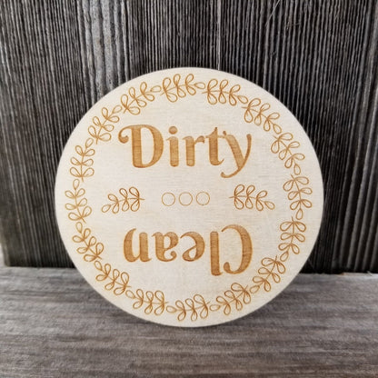 Dishwasher Clean - Dirty Magnet - Wood Kitchen Decor - Rustic Decor - Housewarming Gift Kitchen Magnet