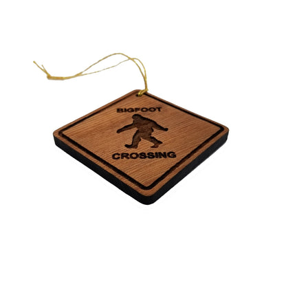 Loch Ness Crossing Ornament - Lochness Monster Ornament - Wood Ornament