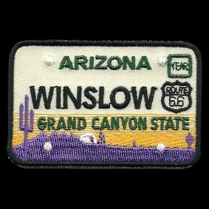 Winslow Arizona Patch – Iron On Grand Canyon State – AZ License Plate Travel Badge