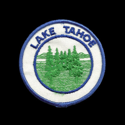 Vintage California Patch - Lake Tahoe Iron On Souvenir - Trees - Forest Badge Emblem