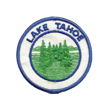 Vintage California Patch - Lake Tahoe Iron On Souvenir - Trees - Forest Badge Emblem