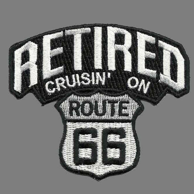 Retired Patch - Cruisin on Route 66 – Iron On US Road Sign – Souvenir Travel 3"