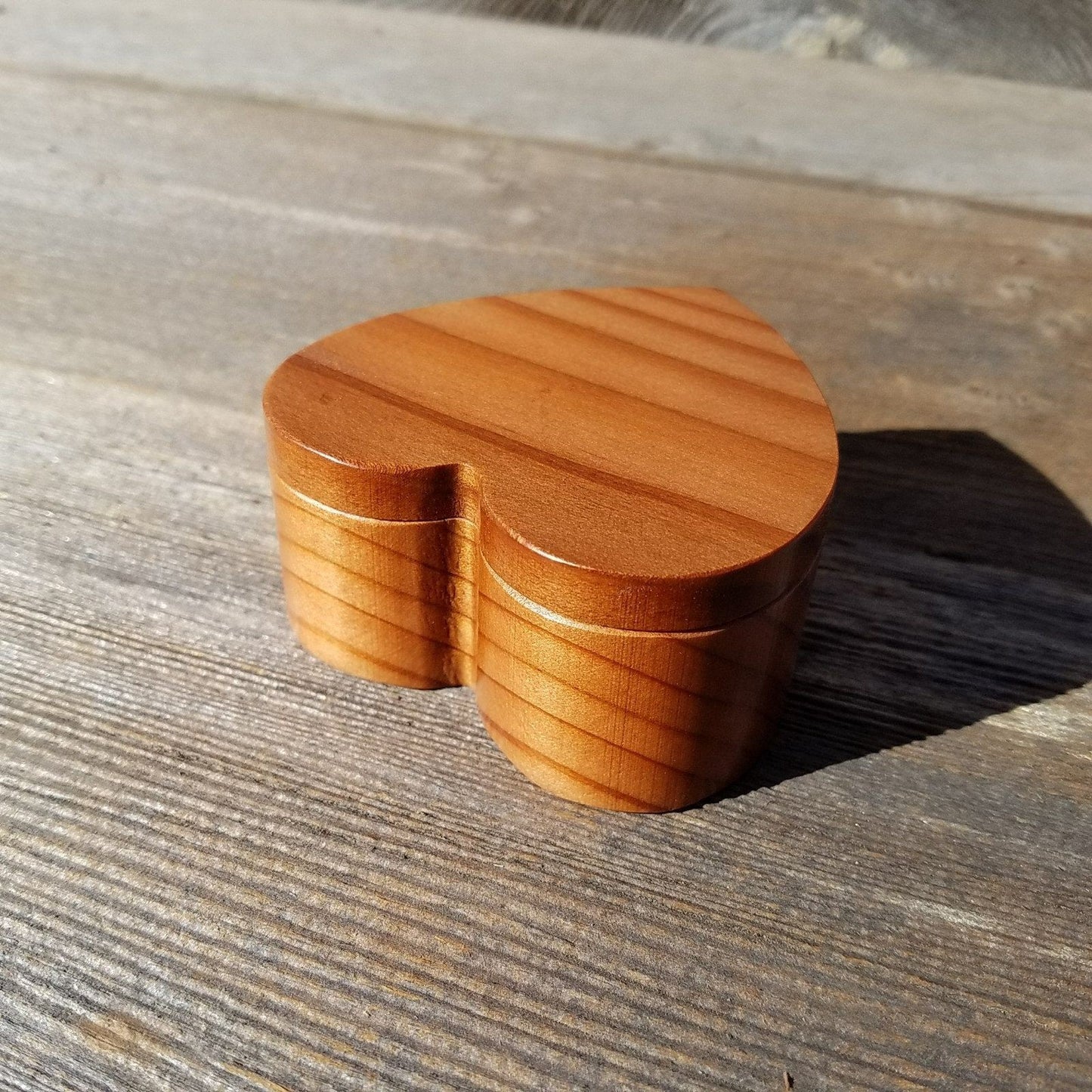 Handmade Wood Box with Redwood Heart Ring Box California Redwood #329 Engagement Ring Box Wedding Proposal