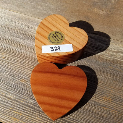 Handmade Wood Box with Redwood Heart Ring Box California Redwood #329 Engagement Ring Box Wedding Proposal