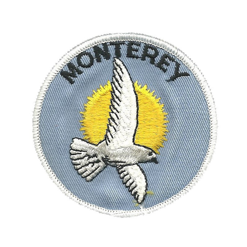 California Patch - Monterey Seagull - Iron On Monterey Souvenir Emblem Badge
