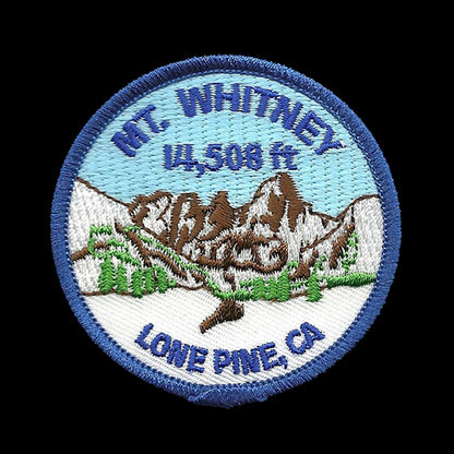 Mount Whitney Iron On Patch Lone Pine California Souvenir Badge Emblem Applique