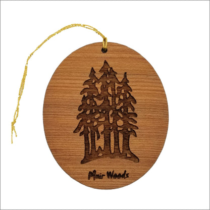 Wholesale Muir Woods Ornament - National Park Souvenir - Wood Christmas Ornament