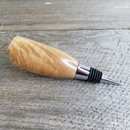 Wine Stopper Maple Live Edge - Rustic - Handmade Wood Gift - #309