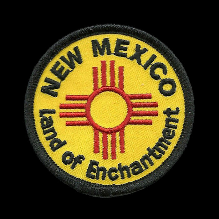 New Mexico Land of Enchantment Iron on Circle Patch 2.5"