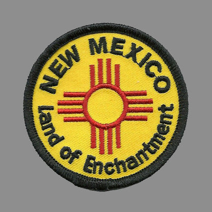 New Mexico Land of Enchantment Iron on Circle Patch 2.5"