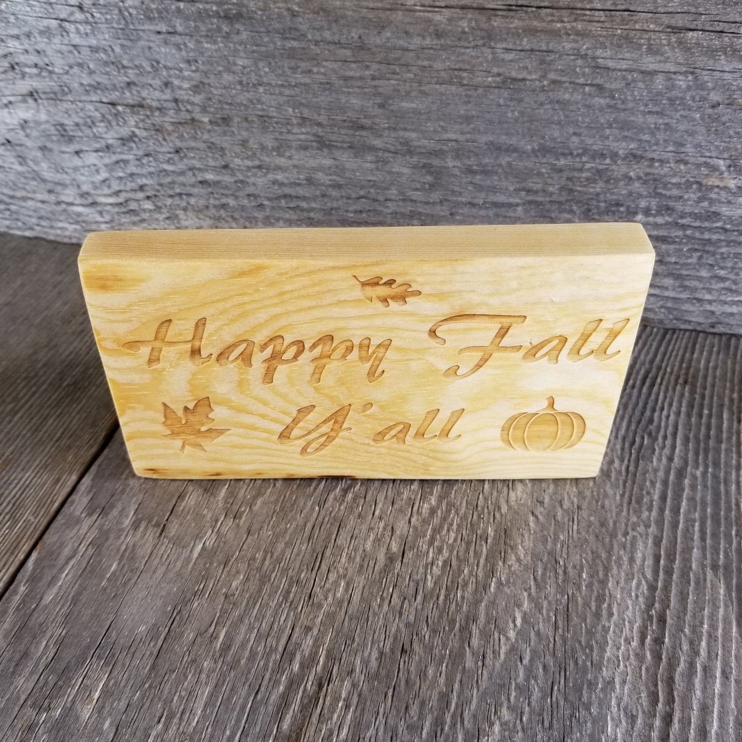 Happy Fall Yall Sign - Fall Decor - Rustic Decor - Fall Sign - Handmade in the USA