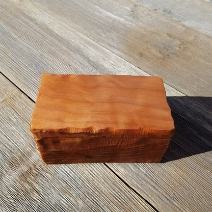 Handmade Wood Box with Redwood Rustic Handmade Jewelry Box California Redwood Jewelry Box Storage Box Limb Box #349 Coin Box