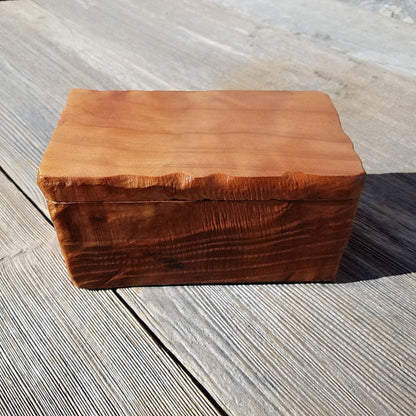 Handmade Wood Box with Redwood Rustic Handmade Jewelry Box California Redwood Jewelry Box Storage Box Limb Box #349 Coin Box