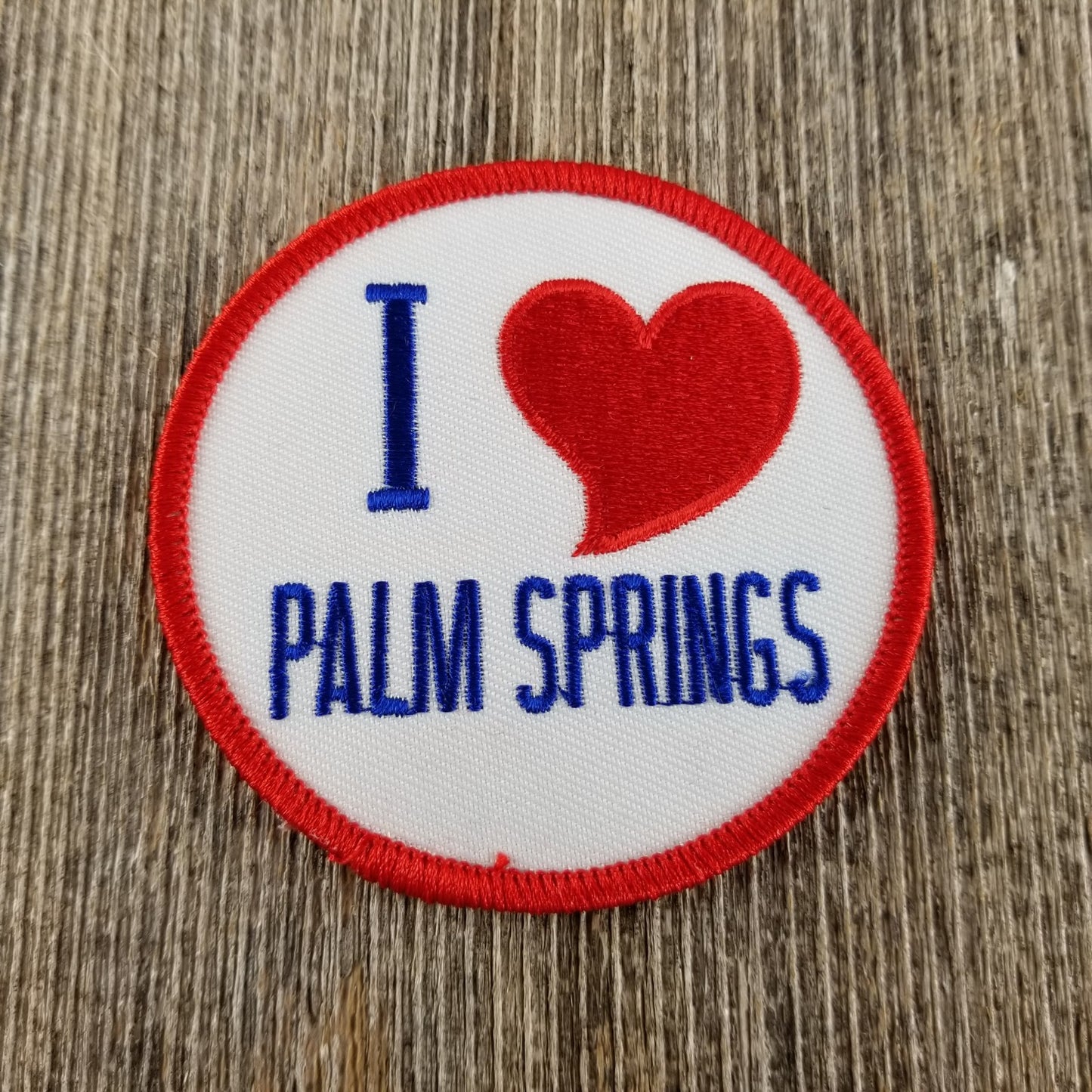 Palm Springs Patch - I Love Palm Springs - Iron On California Souvenir Badge Emblem