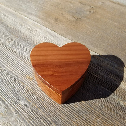 Handmade Wood Box with Redwood Heart Ring Box California Redwood #347 Engagement Ring Box Wedding Proposal