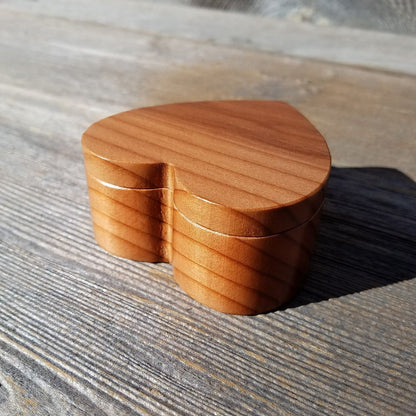 Handmade Wood Box with Redwood Heart Ring Box California Redwood #347 Engagement Ring Box Wedding Proposal