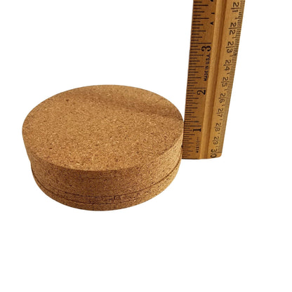 Blank Cork Coasters 4 Inch Round 1/8 Inch Thick Set of 6 Craft Parts Laser Engraving Project 6 PACK