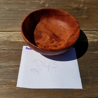 Redwood Bowl Hand Turned 5 Inch Handmade Salad USA Made California #245