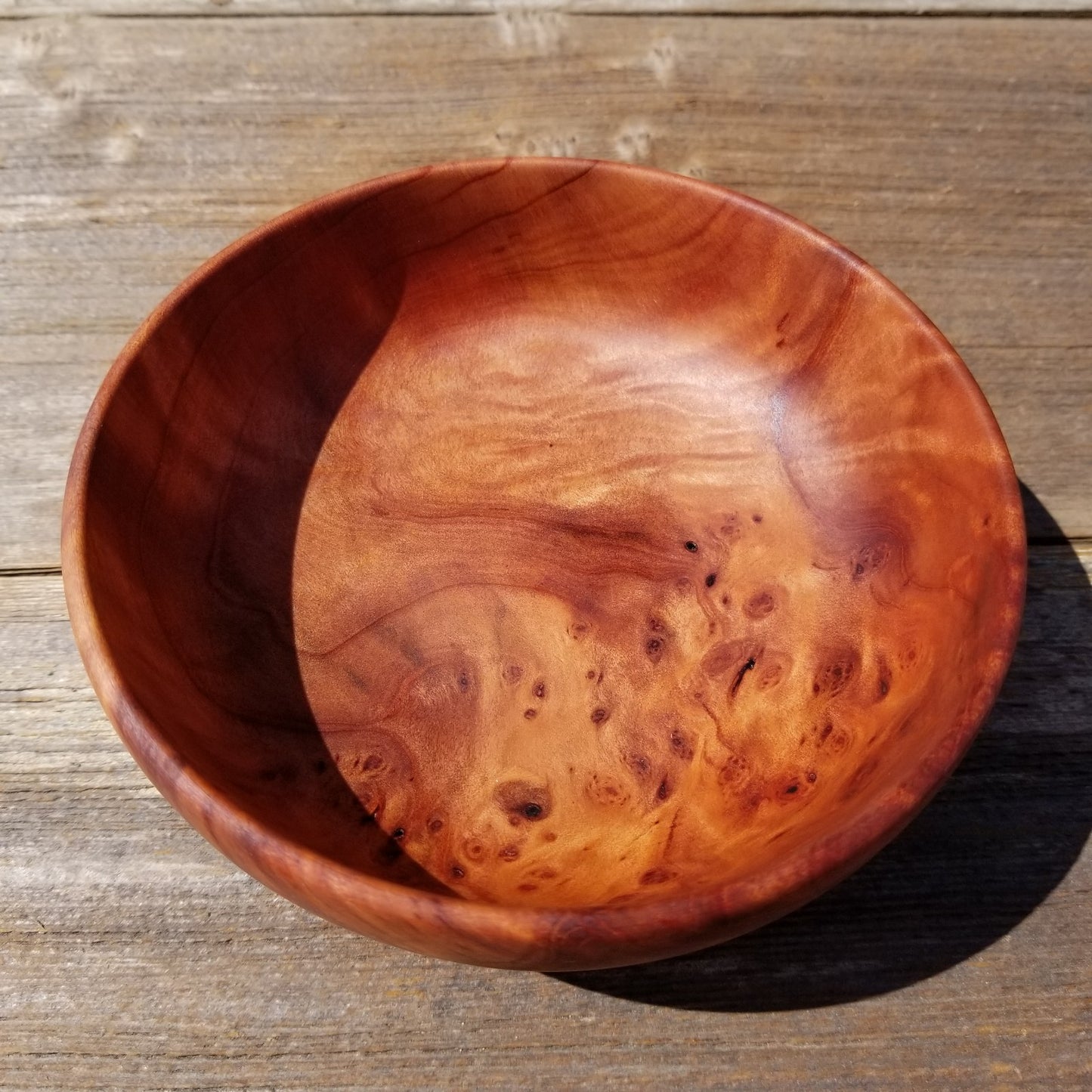 Redwood Bowl Hand Turned 5 Inch Handmade Salad USA Made California #245