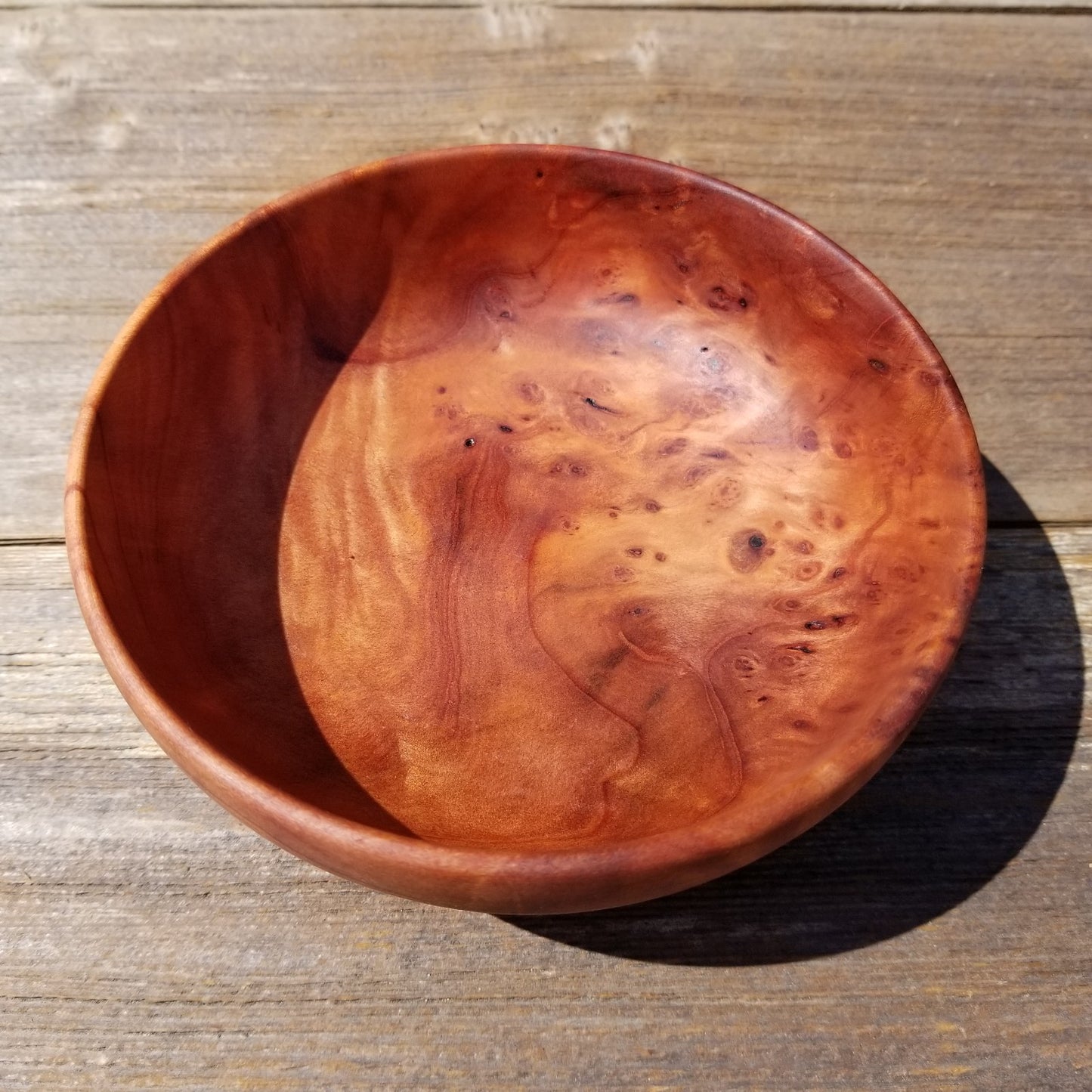 Redwood Bowl Hand Turned 5 Inch Handmade Salad USA Made California #245