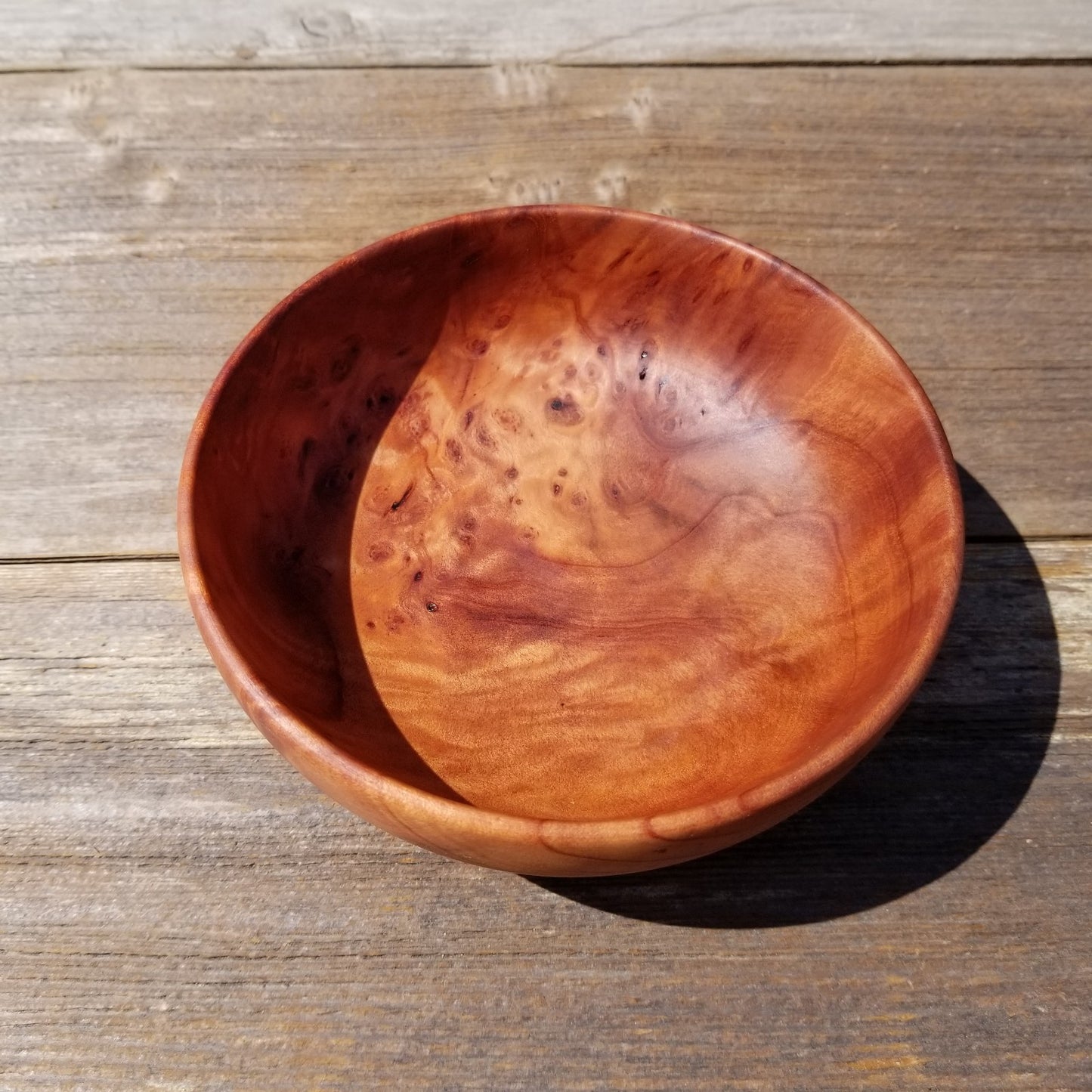 Redwood Bowl Hand Turned 5 Inch Handmade Salad USA Made California #245