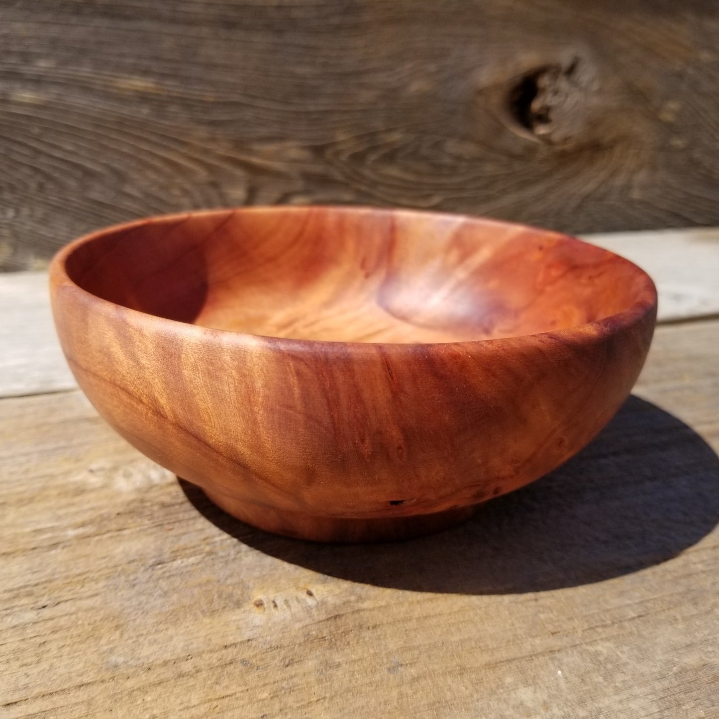 Redwood Bowl Hand Turned 5 Inch Handmade Salad USA Made California #245