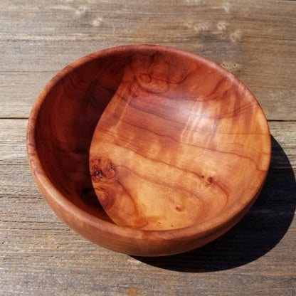 Wood Salad Bowl Redwood Handmade 5 Inch Anniversary Gift #250