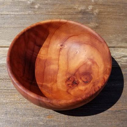 Wood Salad Bowl Redwood Handmade 5 Inch Anniversary Gift #250