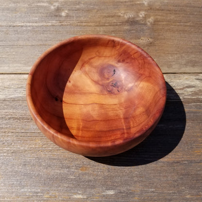 Wood Salad Bowl Redwood Handmade 5 Inch Anniversary Gift #250