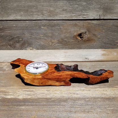 Redwood Wood Clock Redwood Burl Clock #147 Red Wood 5th Anniversary