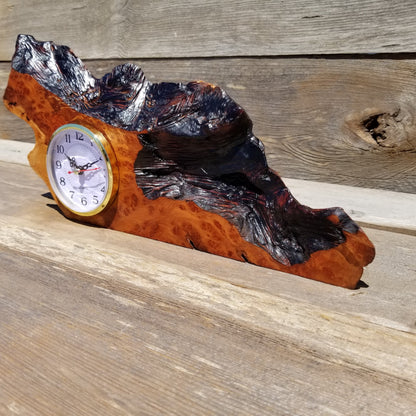 Redwood Wood Clock Redwood Burl Clock #147 Red Wood 5th Anniversary